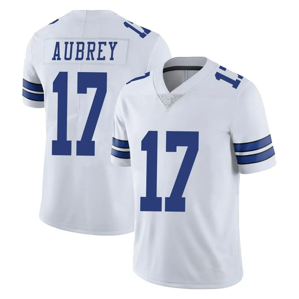 D.Cowboys #17 Brandon Aubrey Player White Vapor Untouchable Limited Home Game Edoa Stitched Jerseys