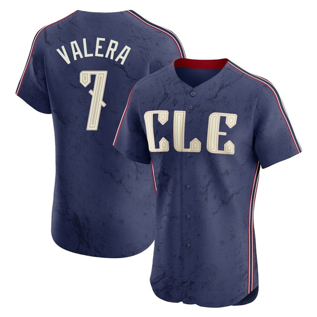 C.Guardians #7 George Valera Player Navy City Connect Limited Elite Home Edoa Stitched Jerseys