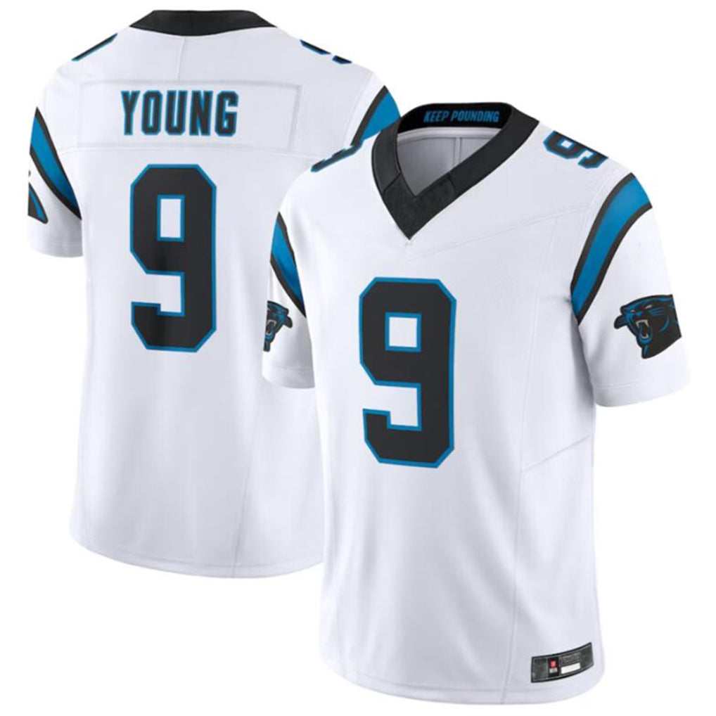 C.Panthers #9 Bryce Young Player White Vapor F.U.S.E. Limited Home Game Edoa Stitched Jerseys