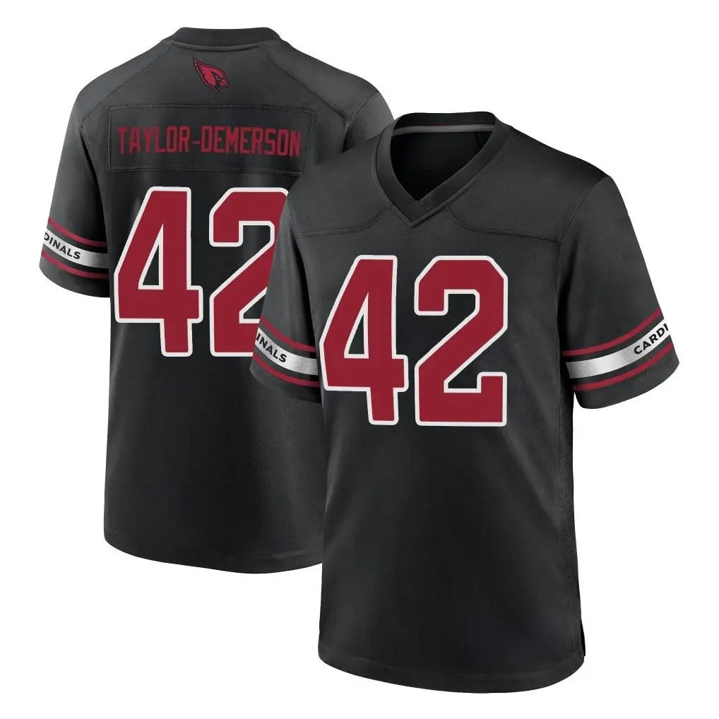 A.Cardinals #42 Dadrion Taylor-Demerson Player Black Alternate Game Edoa Stitched Jerseys