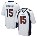 D.Broncos #15 Nik Bonitto Player White Game Edoa Stitched Jerseys