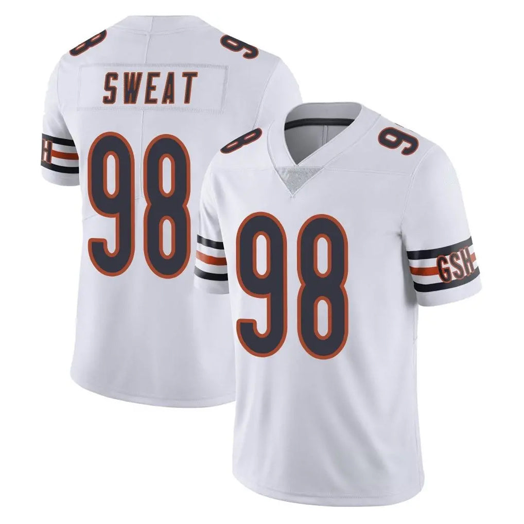 C.Bears #98 Montez Sweat Player White Vapor Untouchable Limited Home Game Edoa Stitched Jerseys