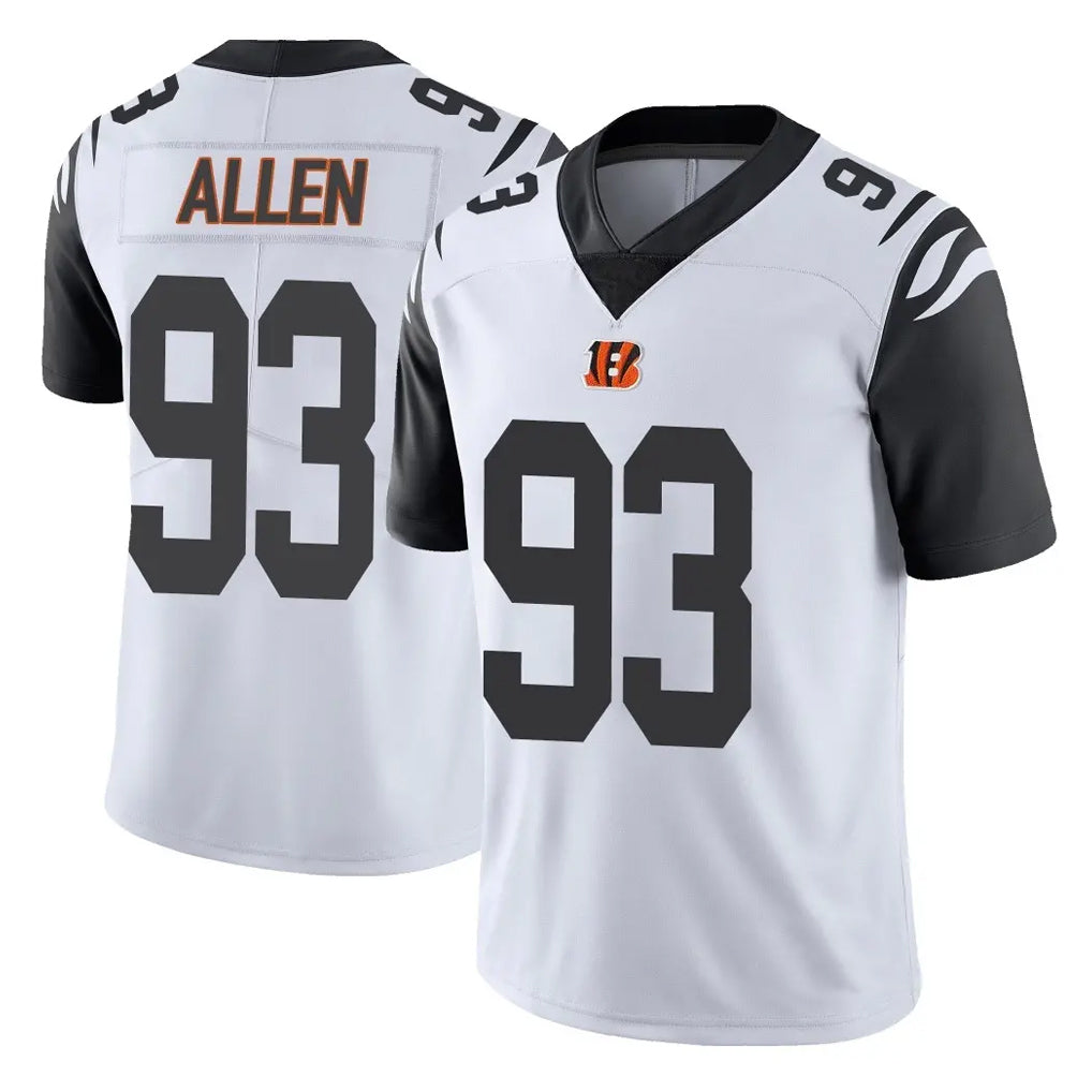 C.Bengals #93 Jonathan Allen Player White Color Rush Vapor Untouchable Limted Home Game Edoa Stitched Jerseys