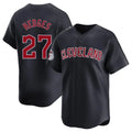C.Guardians #27 Austin Hedges Player Navy Limited Home Game Edoa Stitched Jerseys