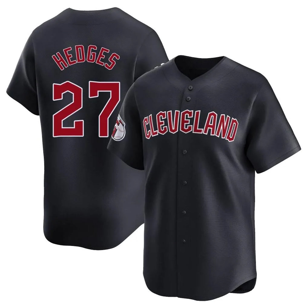C.Guardians #27 Austin Hedges Player Navy Limited Home Game Edoa Stitched Jerseys