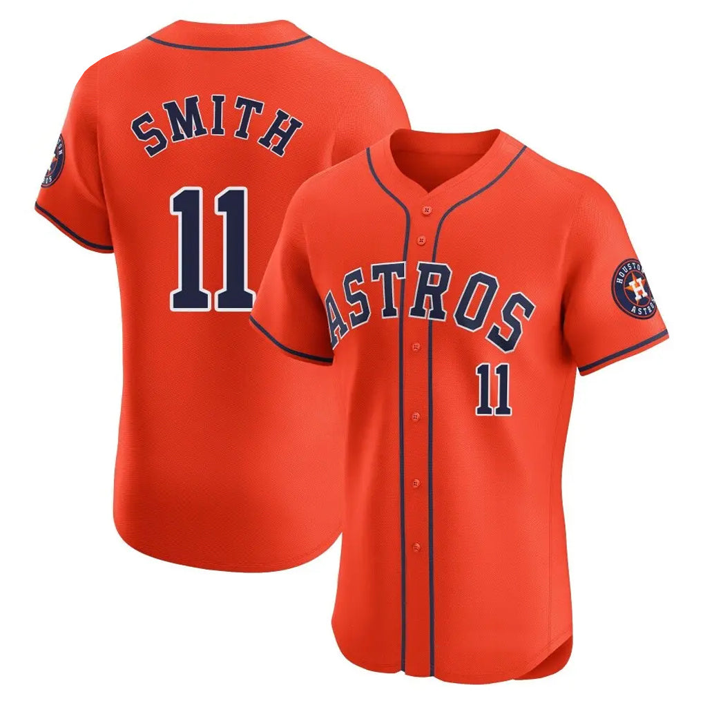 H.Astros #11 Cam Smith Player Orange Home Limited Elite Edoa Stitched Jerseys