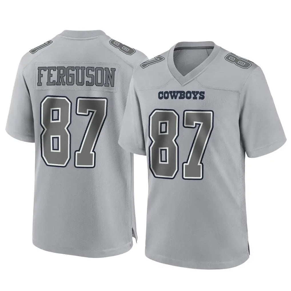 D.Cowboys #87 Jake Ferguson Player Gray Atmosphere Fashion Home Game Edoa Stitched Jerseys