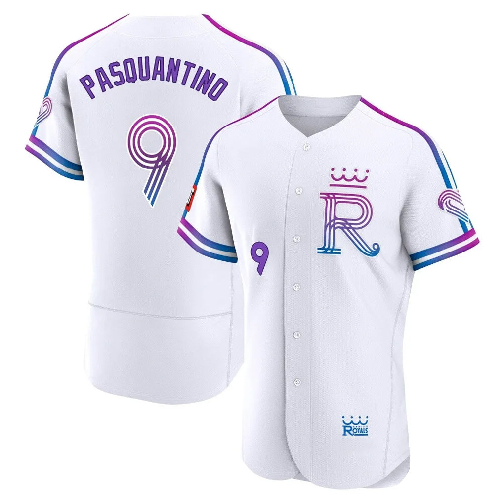 KC.Royals #9 Vinnie Pasquantino Player White 2026 City Connect Limited Elite Home Edoa Stitched Jerseys