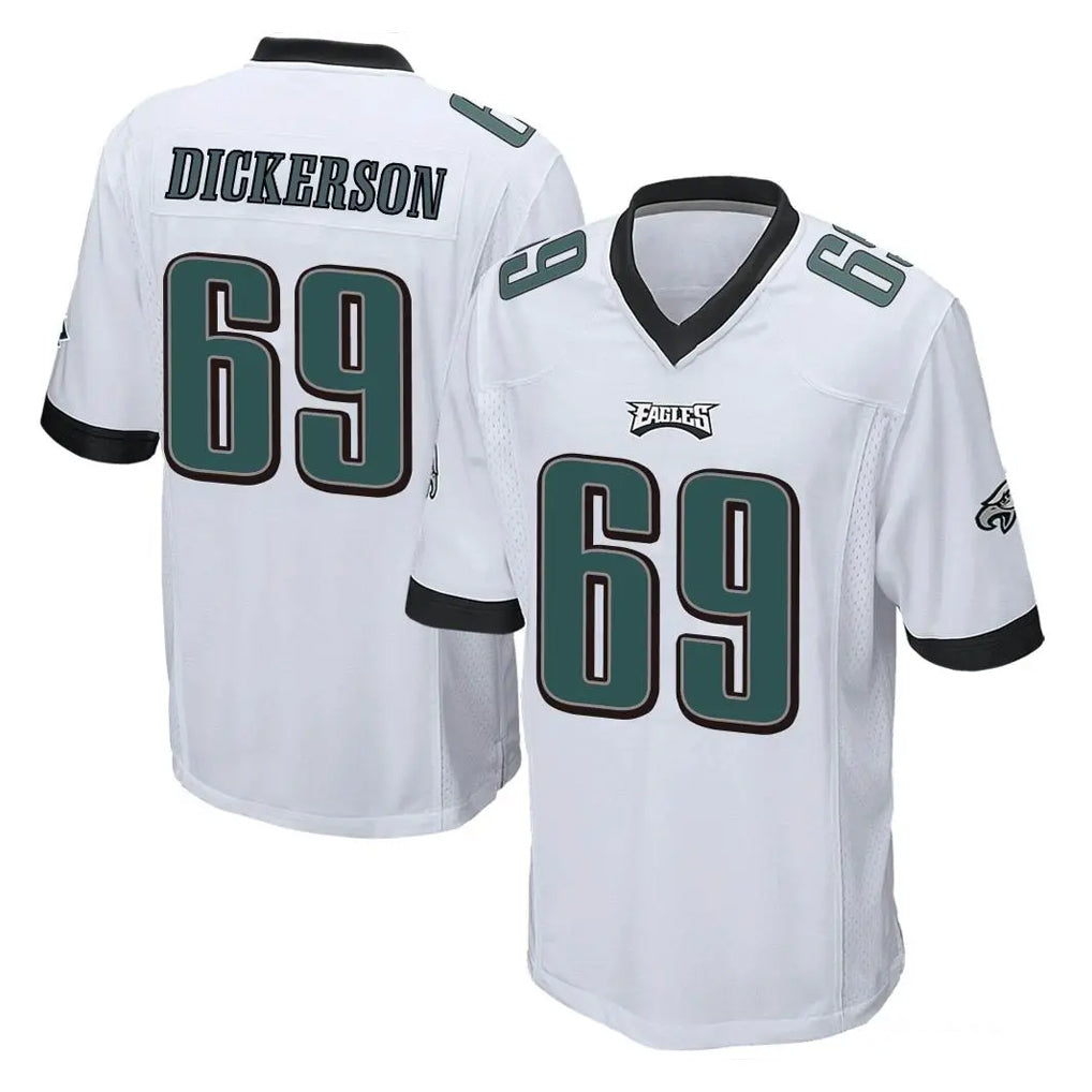 P.Eagles #69 Landon Dickerson Player White Home Game Edoa Stitched Jerseys