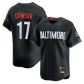 B.Orioles #17 Colton Cowser Player Black City Connect Limited Home Game Edoa Stitched Jerseys