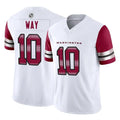 W.Commanders #10 Tress Way Player White Vapor F.U.S.E. Limited Home Game Edoa Stitched Jerseys