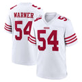 SF.49ers #54 Fred Warner Player White Game Home Edoa Stitched Jerseys