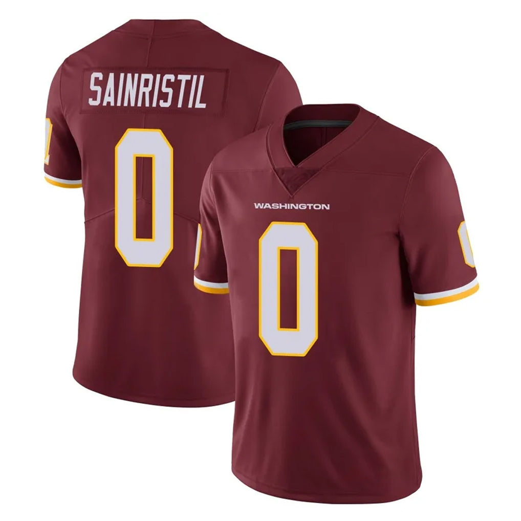 W.Commanders #0 Mike Sainristil Player Burgundy Limited Team Color Vapor Untouchable Home Game Edoa Stitched Jerseys