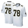 NO.Saints #78 Erik McCoy Player White Home Game Edoa Stitched Jerseys