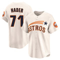 H.Astros #71 Josh Hader Player Cream Throwback Cooperstown Collection Limited Edoa Stitched Jerseys