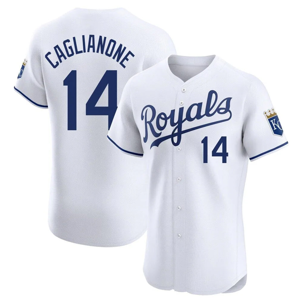 KC.Royals #14 Jac Caglianone Player White Alt Limited Elite Home Edoa Stitched Jerseys