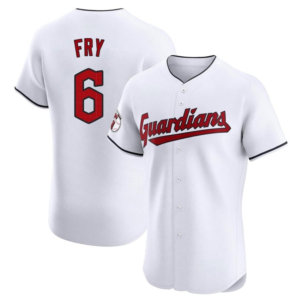 C.Guardians #6 David Fry Player White Limited Elite Home Edoa Stitched Jerseys