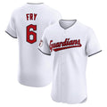 C.Guardians #6 David Fry Player White Limited Elite Home Edoa Stitched Jerseys
