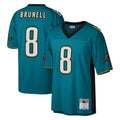J.Jaguars #8 Mark Brunell?Player Teal Mitchell & Ness Legacy Home Game Edoa Stitched Jerseys