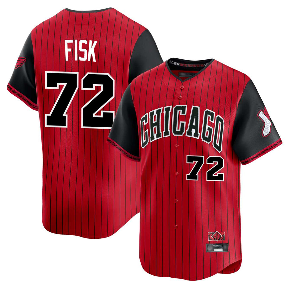 C.White Sox #72 Carlton Fisk Player Red City Connect Limited Home Edoa Stitched Jerseys
