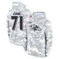 B.Ravens #71 Olaivavega Ioane Player Arctic Camo Salute To Service Hoodie Edoa Stitched Jerseys
