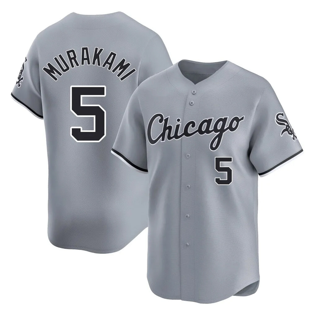 C.White Sox #5 Munetaka Murakami Player Gray Road Limited Home Edoa Stitched Jerseys