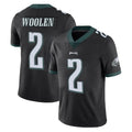 P.Eagles #2 Riq Woolen Player Black Limited Vapor Untouchable Home Game Edoa Stitched Jerseys