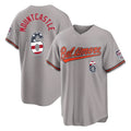 B.Orioles #6 Ryan Mountcastle Player Gray USA 250 Fourth of July Home Game Edoa Stitched Jerseys