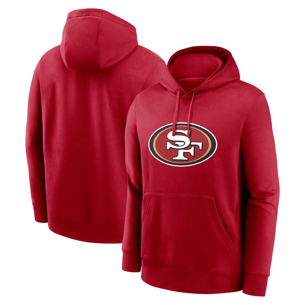 SF.49ers ## 49ers Blank Player Red LOGO Pullover Hoodies Home Game Blank Player Edoa Stitched Jerseys