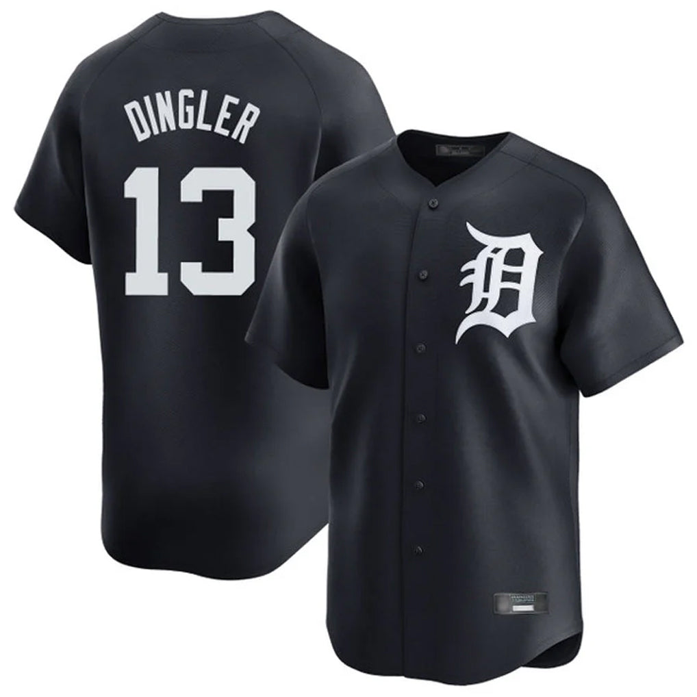 D.Tigers #13 Dillon Dingler Player Navy Home Limited Game Edoa Stitched Jerseys