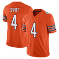 C.Bears #4 D'Andre Swift Player Orange Vapor F.U.S.E. Limited Home Game Edoa Stitched Jerseys