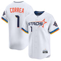 H.Astros #1 Carlos Correa Player White City Connect Limited Home Edoa Stitched Jerseys