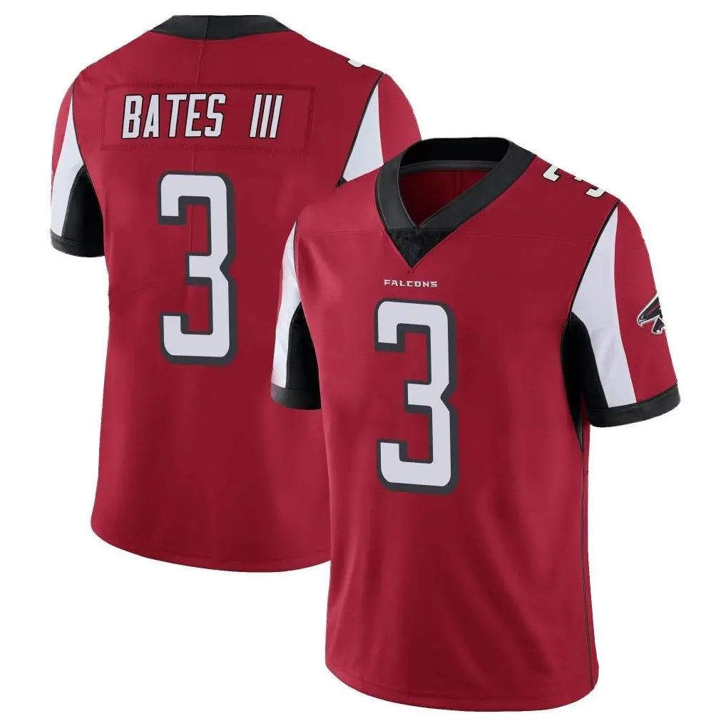 A.Falcons #3 Jessie Bates III Player Red Color Vapor Untouchable Limited Home Game Edoa Stitched Jerseys