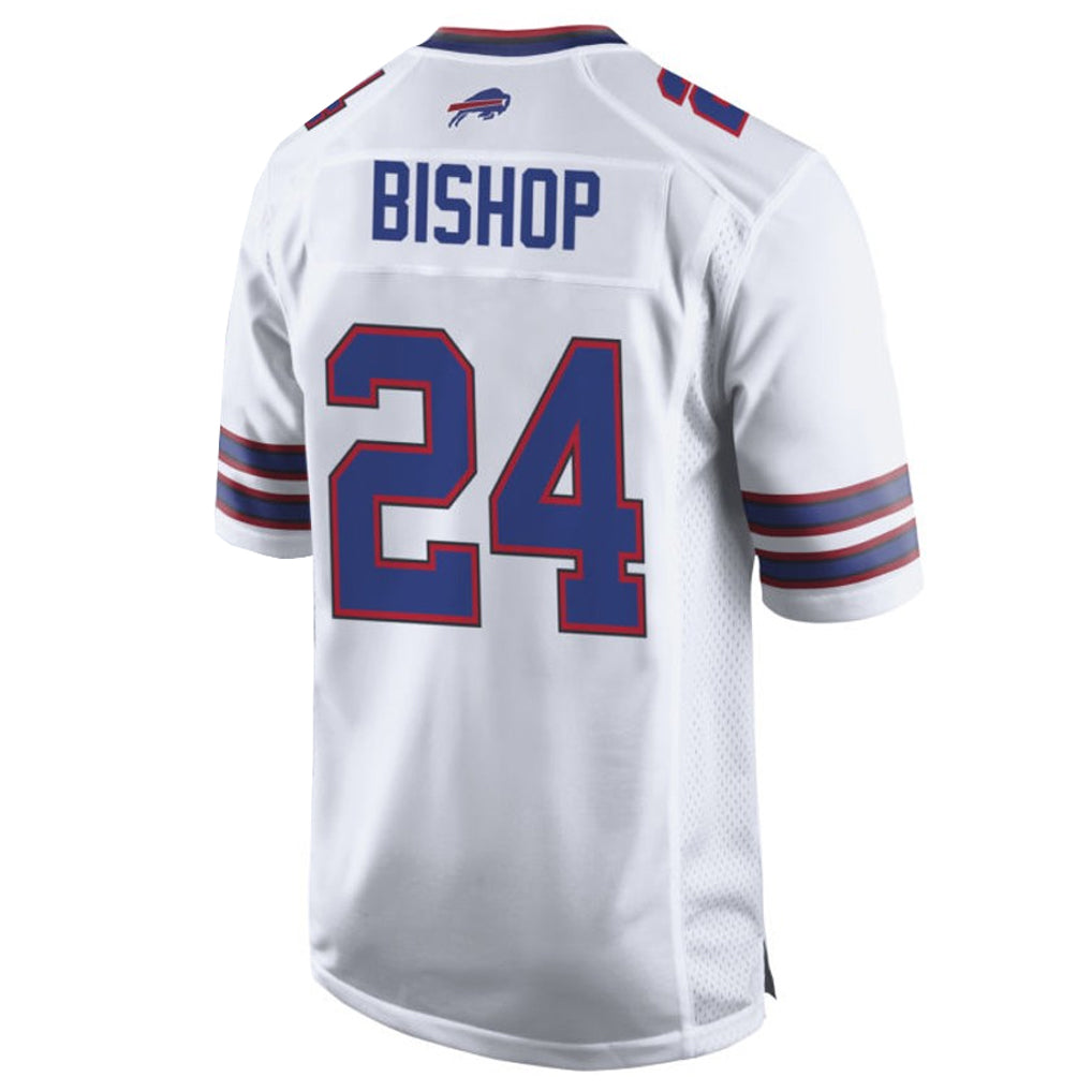 B.Bills #24 Cole Bishop Player White Home Game Edoa Stitched Jerseys