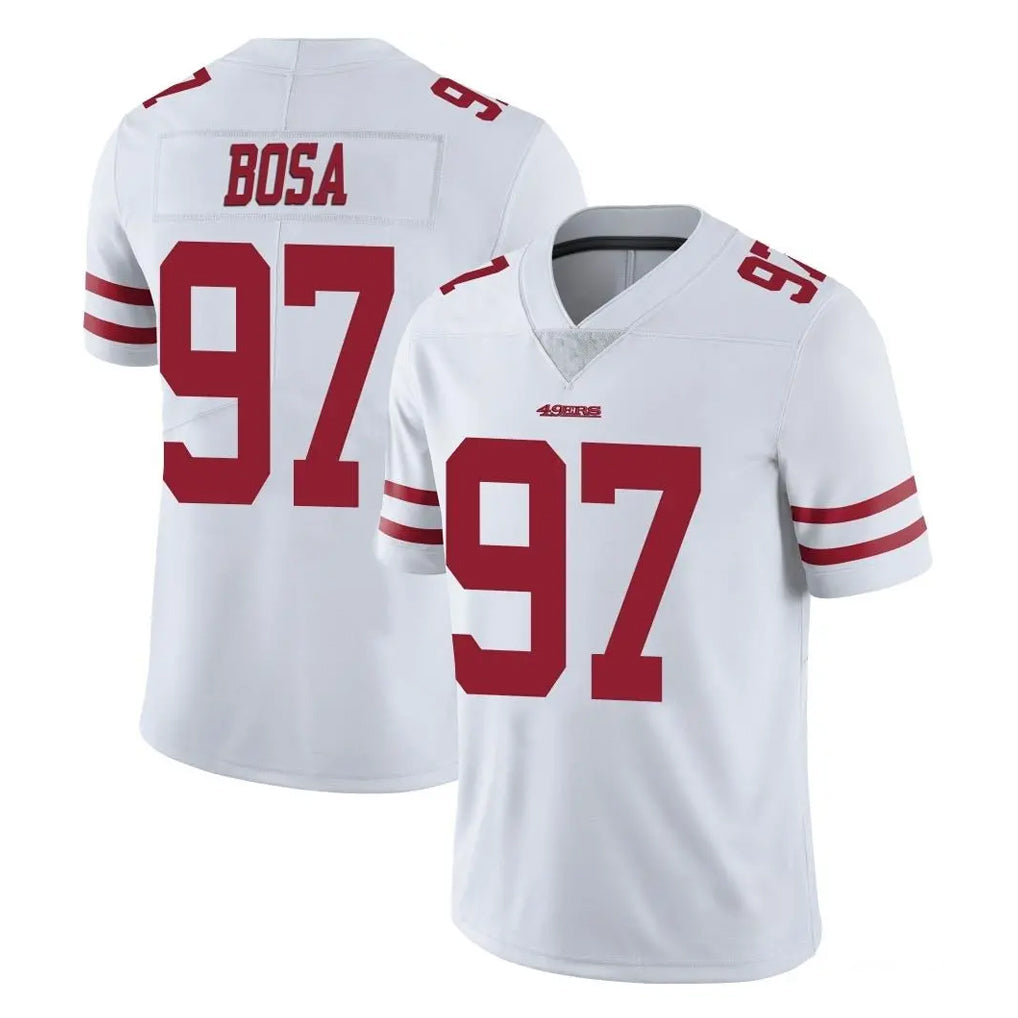 SF.49ers #97 Nick Bosa Player White Limited Vapor Untouchable Home Game Edoa Stitched Jerseys