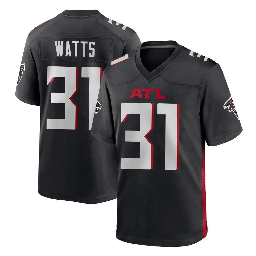 A.Falcons #31 Xavier Watts Player Black Home Game Edoa Stitched Jerseys