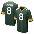 GB.Packers #8 Josh Jacobs Player Green Home Game Edoa Stitched Jerseys