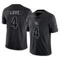 A.Cardinals #4 Jeremiyah Love Player Black RFLCTV Limited Home Game Edoa Stitched Jerseys
