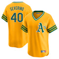 Athletics #40 Luis Severino Player Gold Cooperstown Collection T-shirt Game Edoa Stitched Jerseys