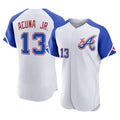 A.Braves #13 Ronald Acuna Jr Player White City Connect Limited Elite Home Game Edoa Stitched Jerseys