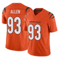 C.Bengals #93 Jonathan Allen Player Orange Vapor F.U.S.E. Limited Home Game Edoa Stitched Jerseys