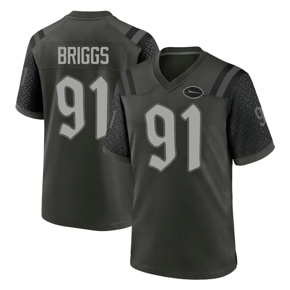 NY.Jets #91 Jowon Briggs Player Green 2025 Rivalries Collection Home Game Edoa Stitched Jerseys