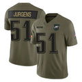 P.Eagles #51 Cam Jurgens Player Olive 2025 Salute To Service Limited Edoa Stitched Jerseys
