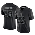 M.Vikings #23 James Pierre Player Black Reflective LImited Home Game Edoa Stitched Jerseys