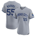 KC.Royals #55 Cole Ragans Player Gray Limited Elite Home Edoa Stitched Jerseys