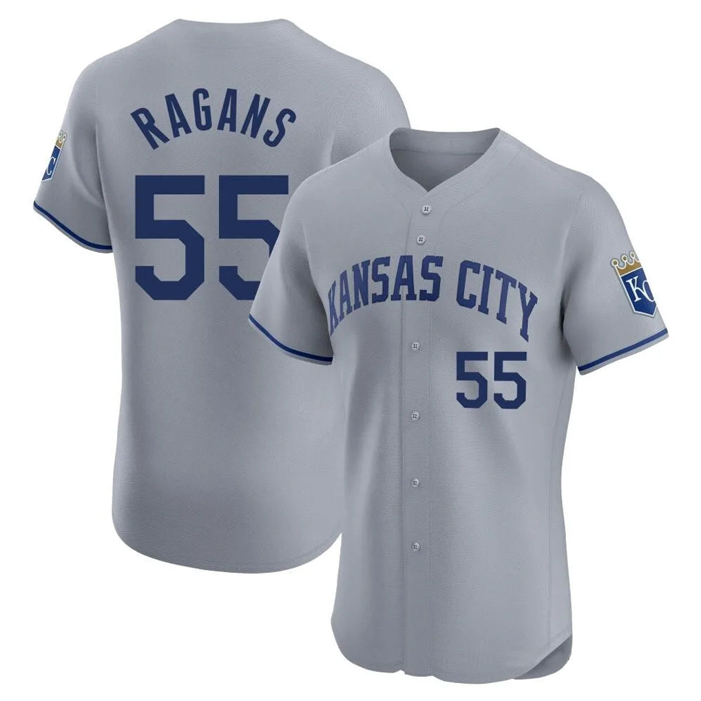 KC.Royals #55 Cole Ragans Player Gray Limited Elite Home Edoa Stitched Jerseys