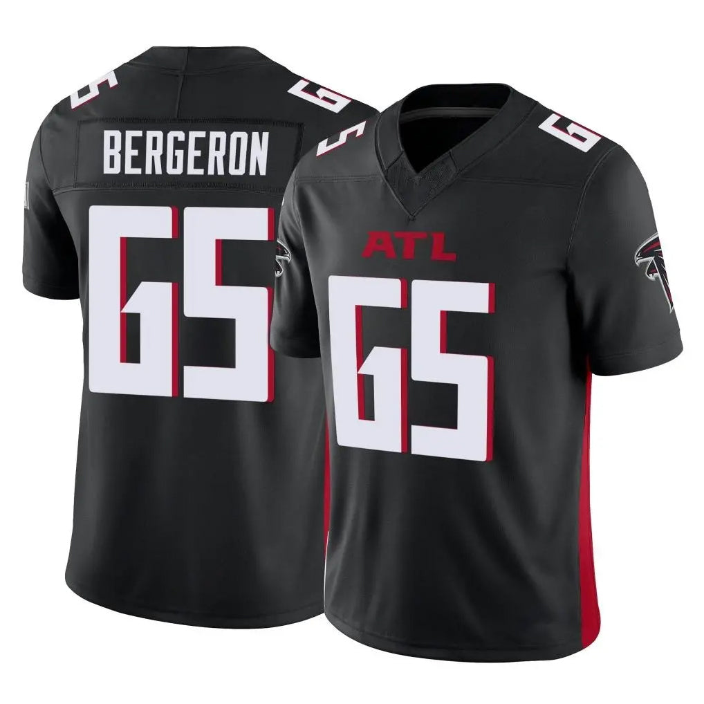 A.Falcons #65 Matthew Bergeron Player Black Vapor F.U.S.E. Limited Home Game Edoa Stitched Jerseys