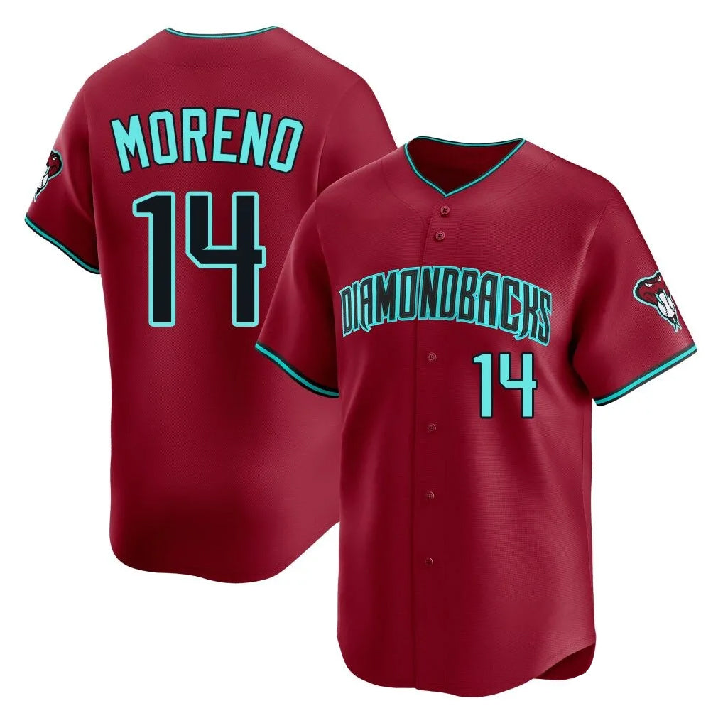 A.Diamondbacks #14 Gabriel Moreno Player Red Limited Home Game Edoa Stitched Jerseys
