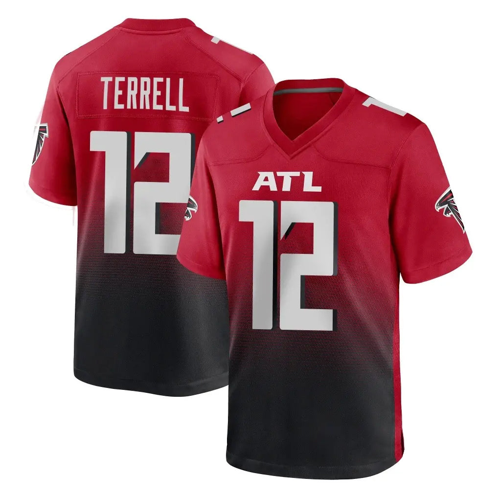 A.Falcons #12 Avieon Terrell Player Red Home Game Edoa Stitched Jerseys
