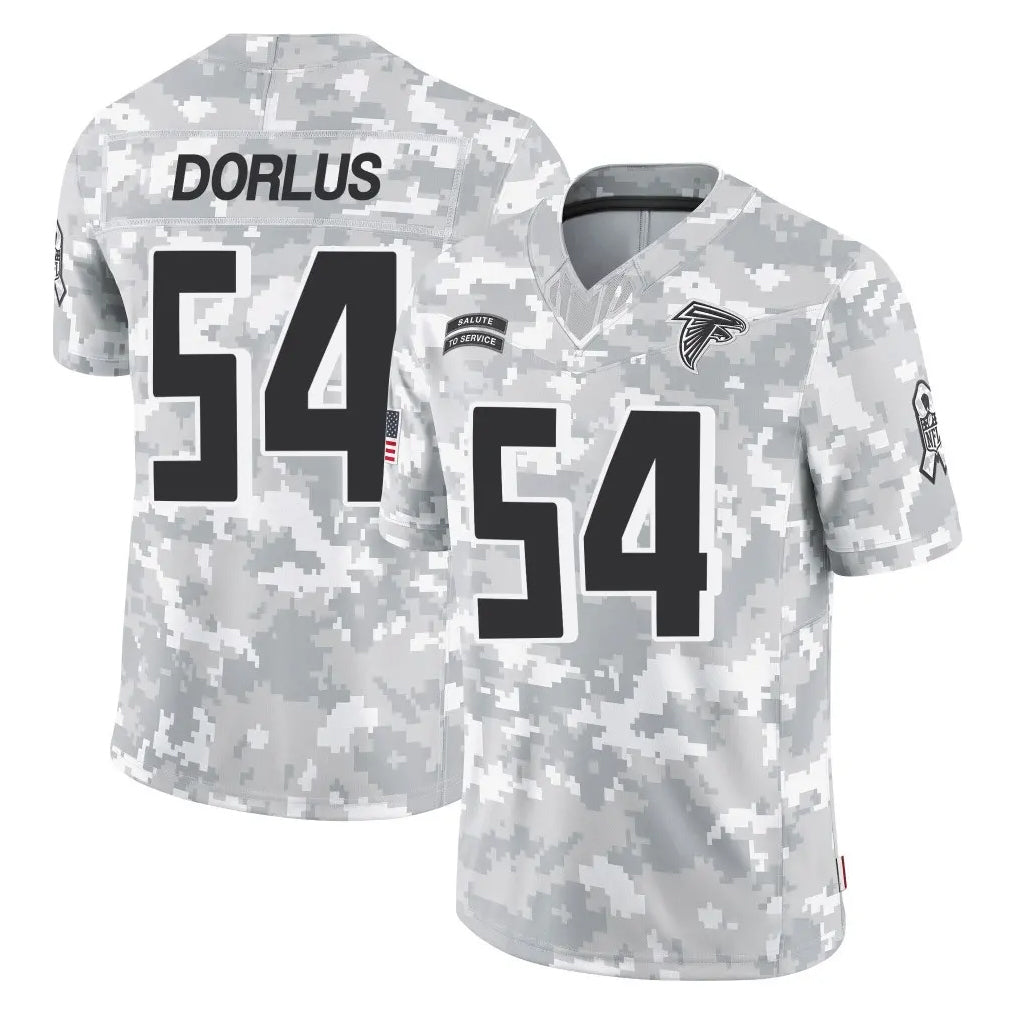 A.Falcons #54 Brandon Dorlus Player Camo Salute to Service Limited Edoa Stitched Jerseys